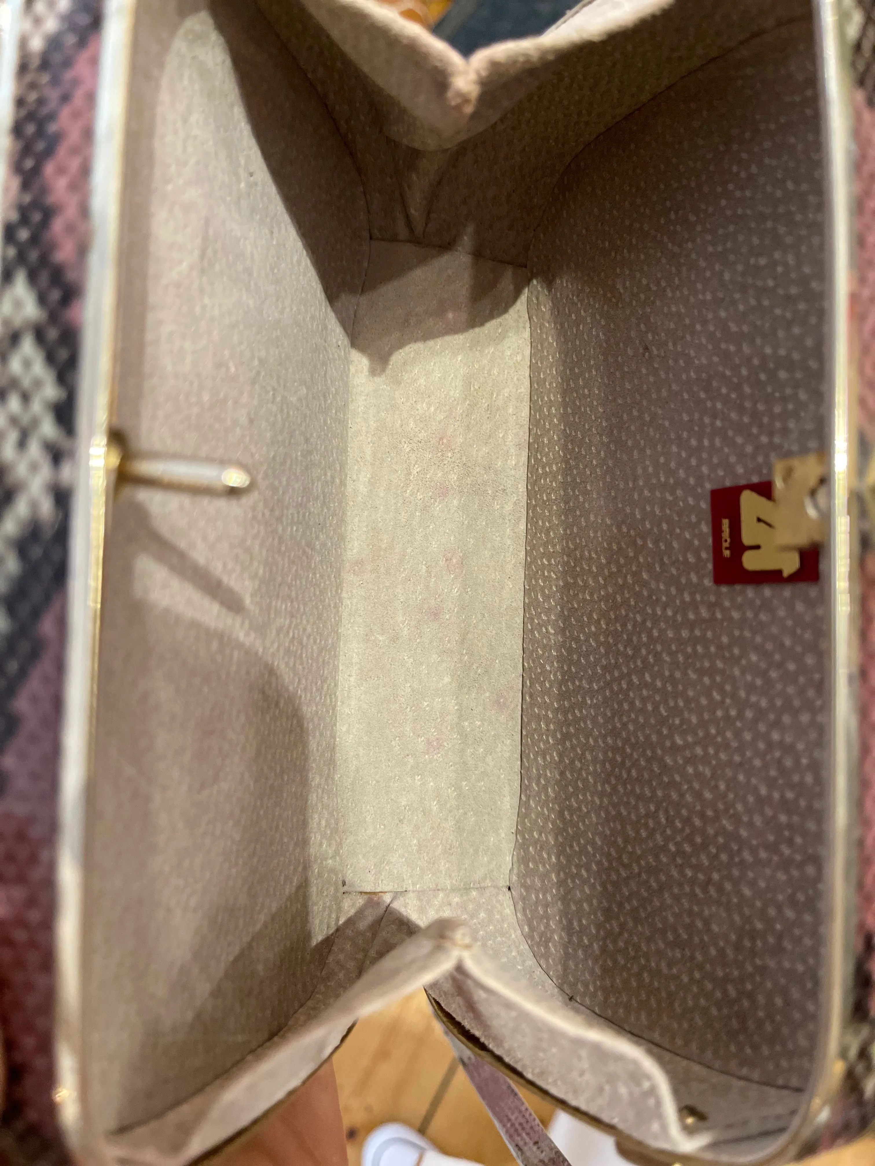 Vintage Snakeskin Effect Shoulder Bag