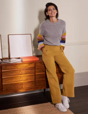 Wide Leg Chino Trouser-Frankincense