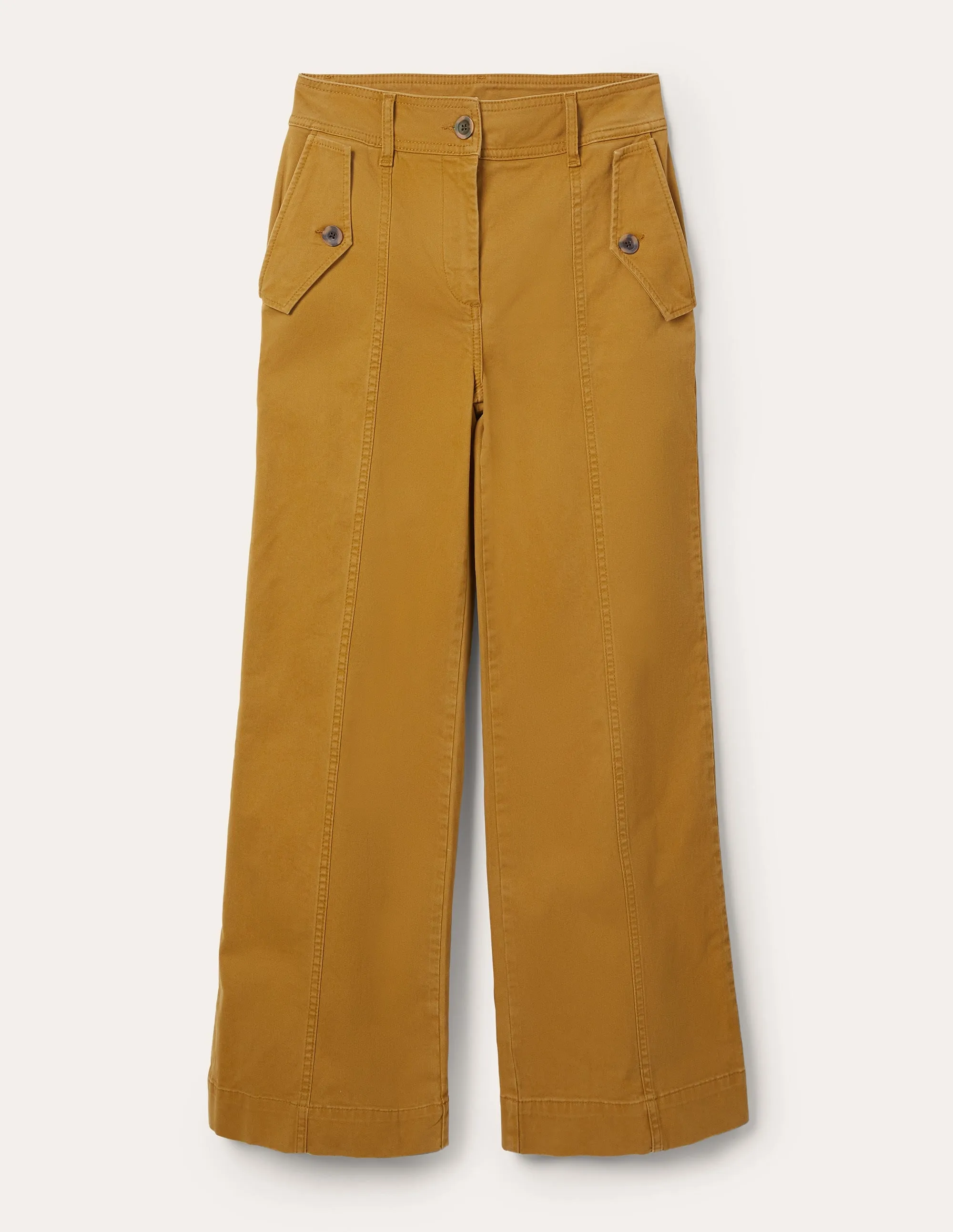 Wide Leg Chino Trouser-Frankincense