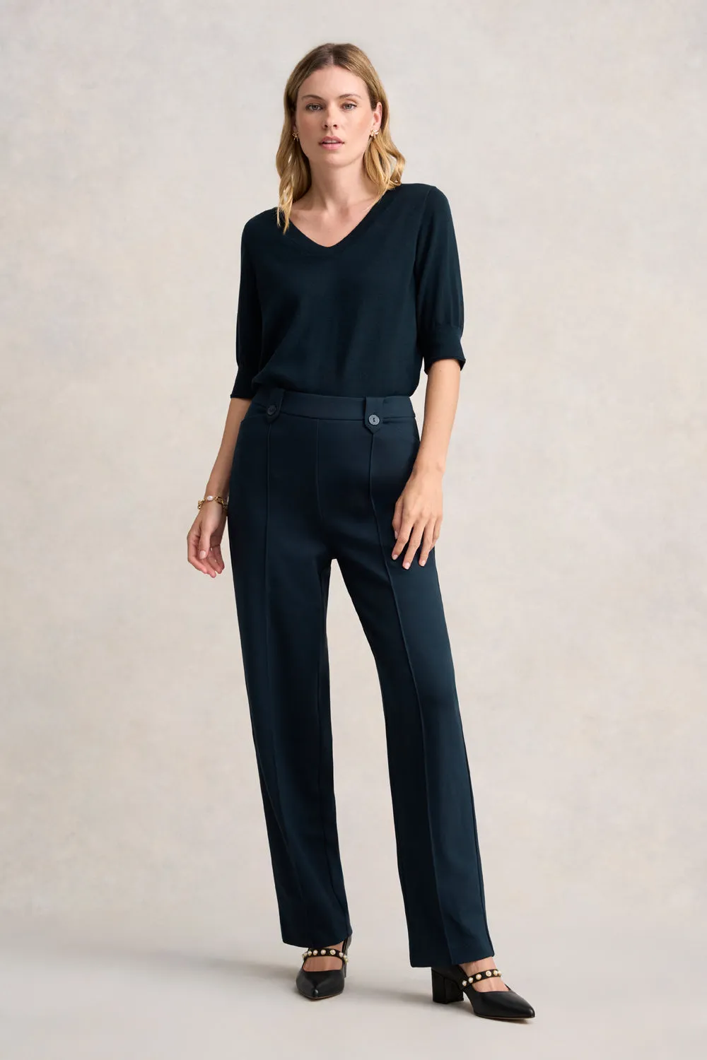 Wide Leg Ponte Pant