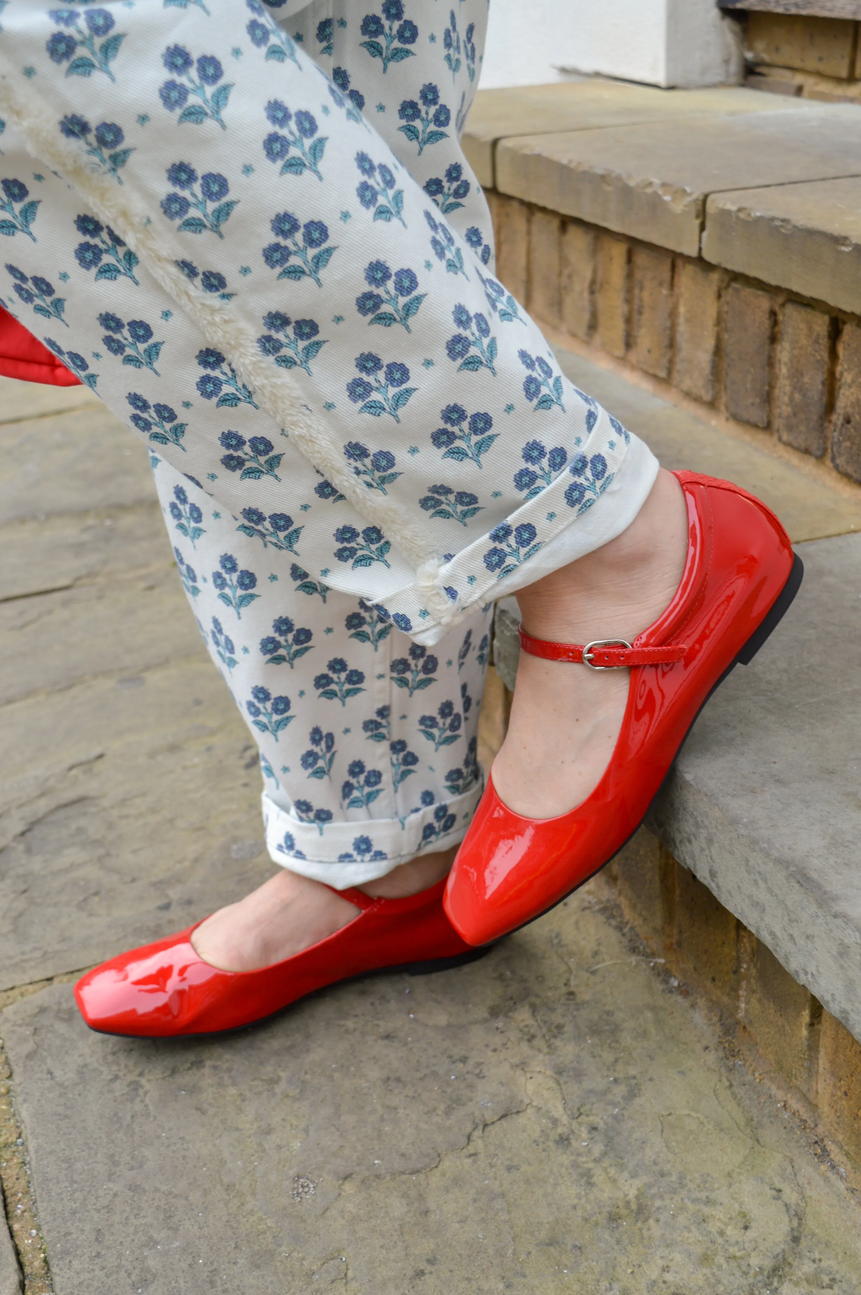 Woden Maya Fired Red Patent Pumps