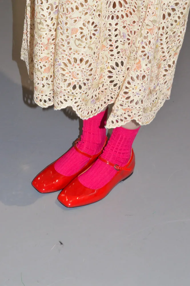 Woden Maya Fired Red Patent Pumps